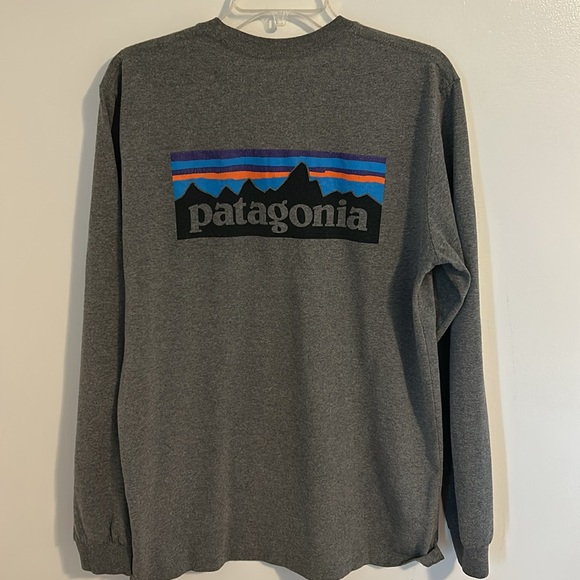 Patagonia Other - Patagonia Gray Long sleeve Classic Front and Back logo Shirt Size M
